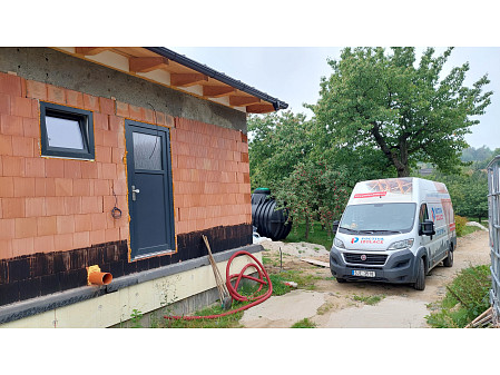 Izolace stropu novostavby rodinného domu v Heřmanově